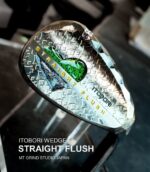 Straight Flush  Black chrome - up heart Green spankle down heart black spankle
