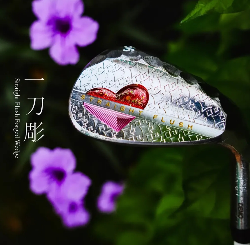 Straight Flush Black Chrome   – up heart red spnakle down heart pink spankle